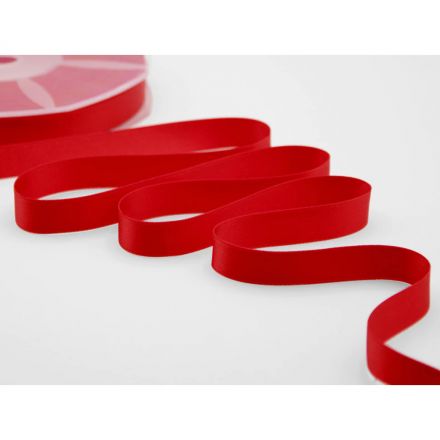Red double satin ribbon 16 mm